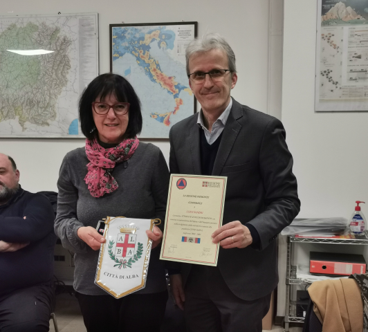 Consegnato riconoscimento postumo a Luigi Sandri, volontario del Gruppo comunale di Protezione civile